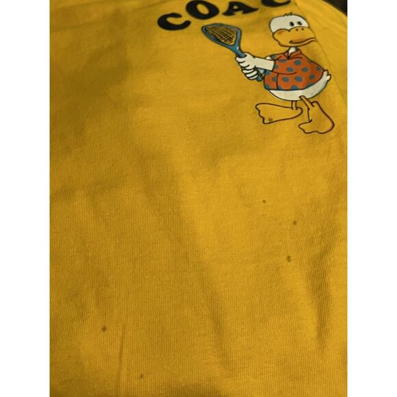 Vintage Oneita Yellow Mens Coach Duck Tennis Bend On Your Knees T-Shirt Size 3XL - Picture 11 of 11